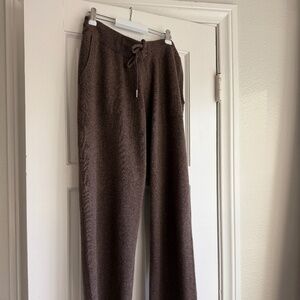 Quince Mongolian Cashmere Straight Leg Pant (Brown)